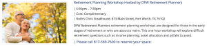 Retirement Planning Workshop